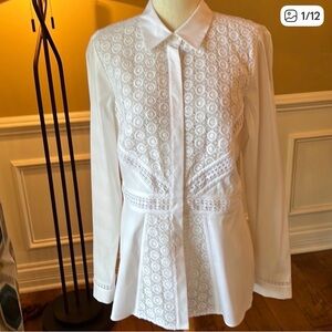 Lafayette 148 Lace Blouse